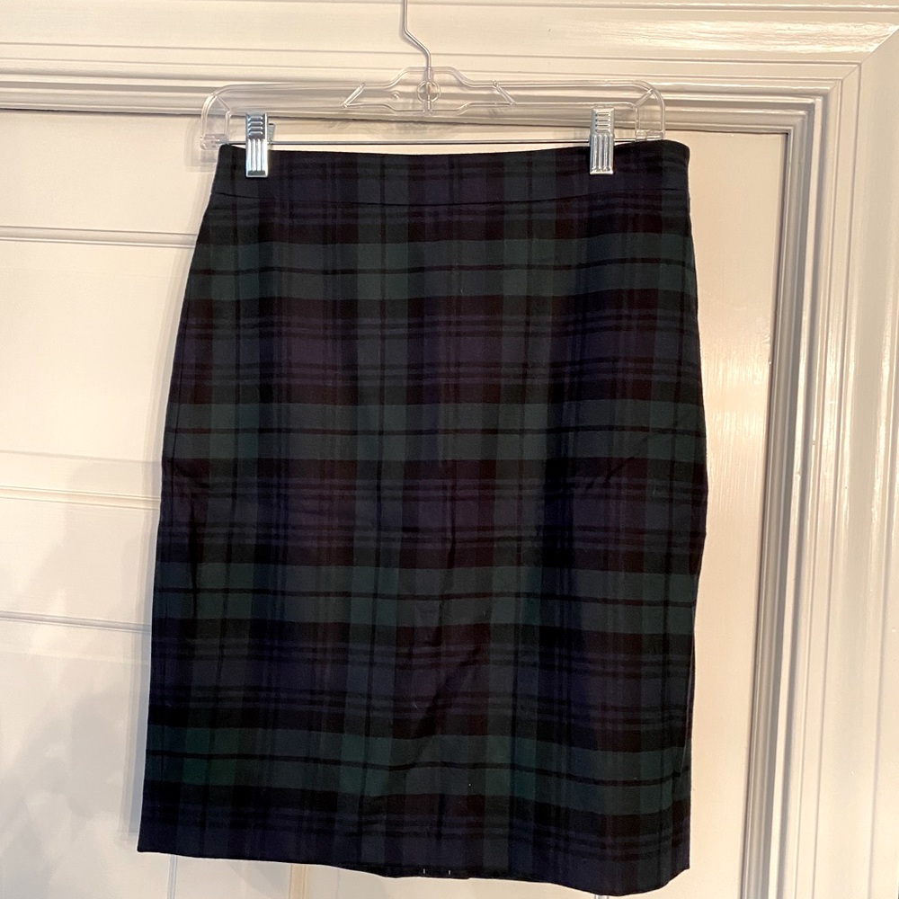 J. Crew Plaid Pencil Skirt